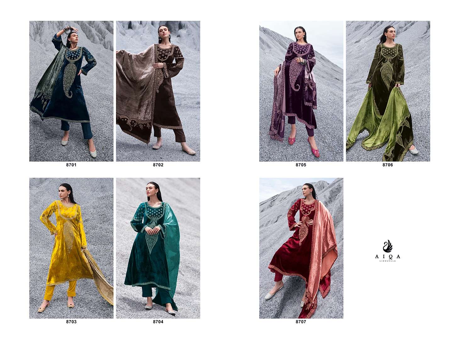 prm trendz dhun 8701-8707 series designer pakistani salwar kameez wholesaler surat gujarat