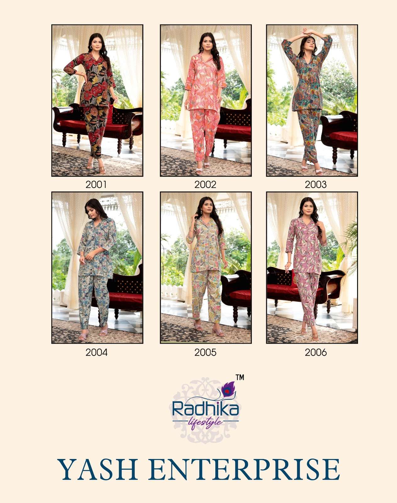 radhika lifestyle cord vol-2 2001-2006 series latest designer cord set wholesaler surat gujarat