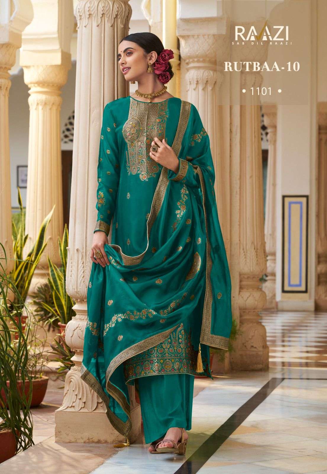 rama fashion rutbaa vol 10 1101-1106 series party wear viscose silk jacquard designer wholesale price surat 