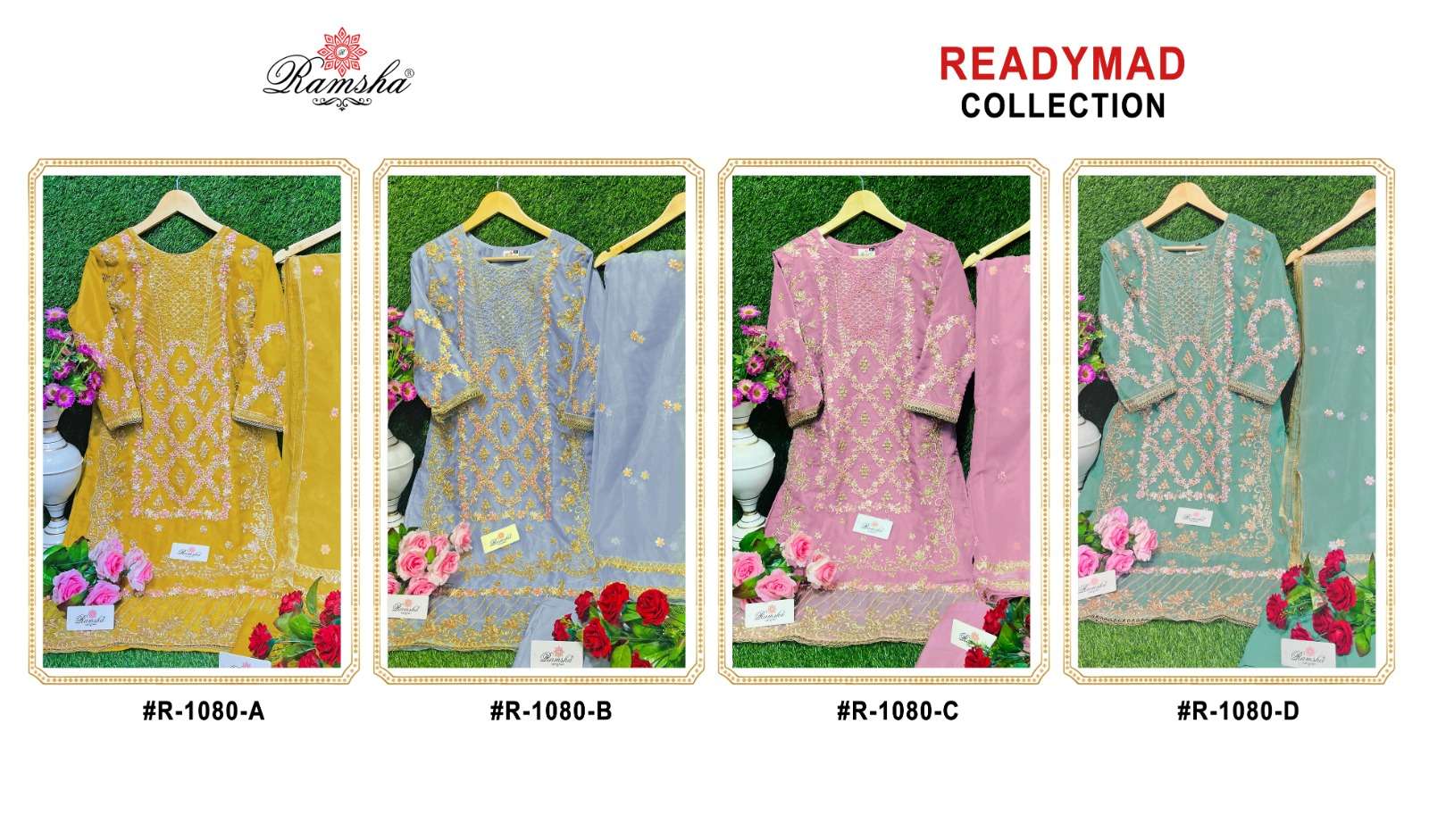 ramsha 1080 colour series latest designer pakistani salwar kameez wholesaler surat gujarat