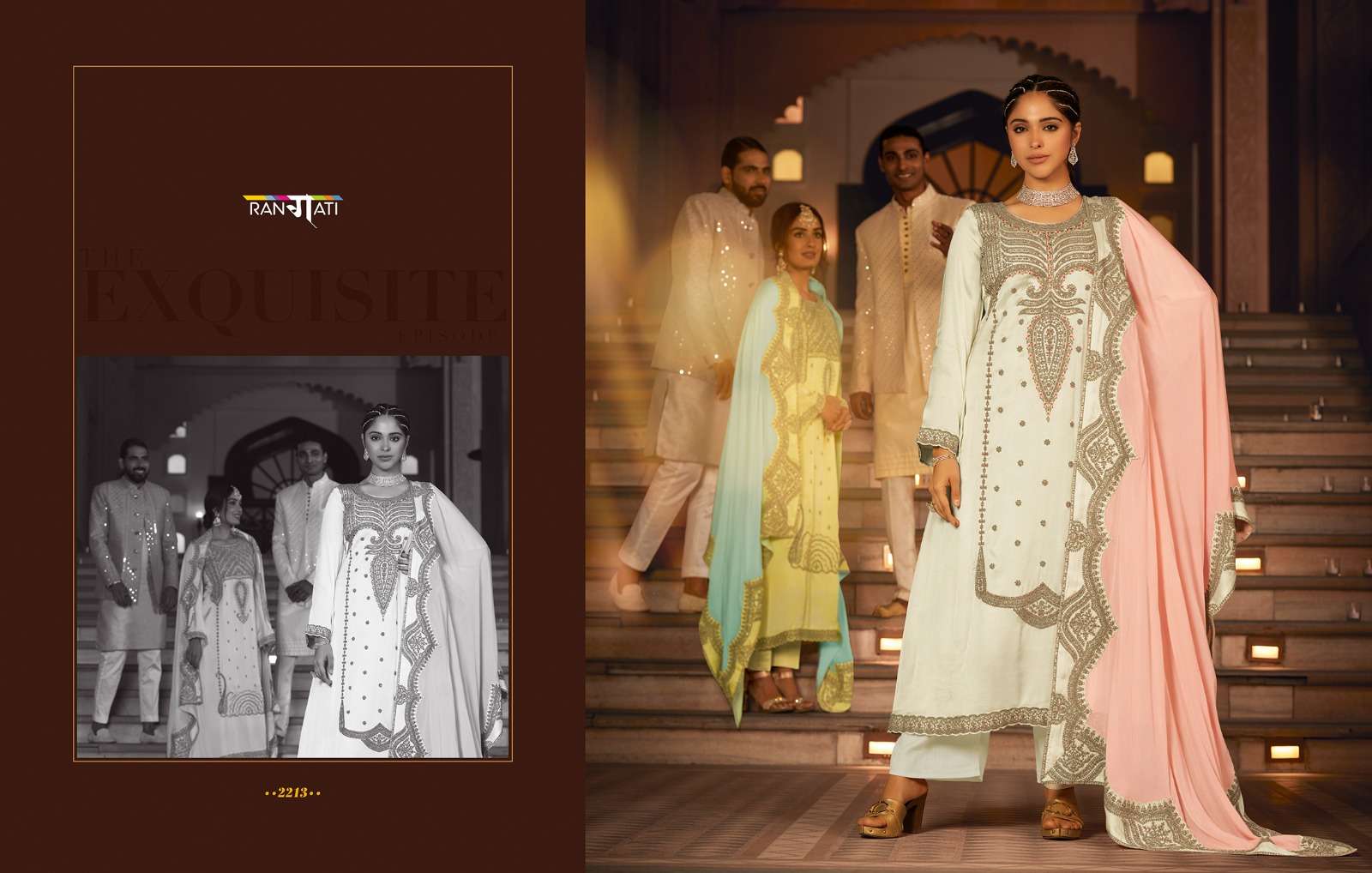 rangati prints yadgar 2207-2213 series designer pakistani salwar kameez wholesaler surat gujarat