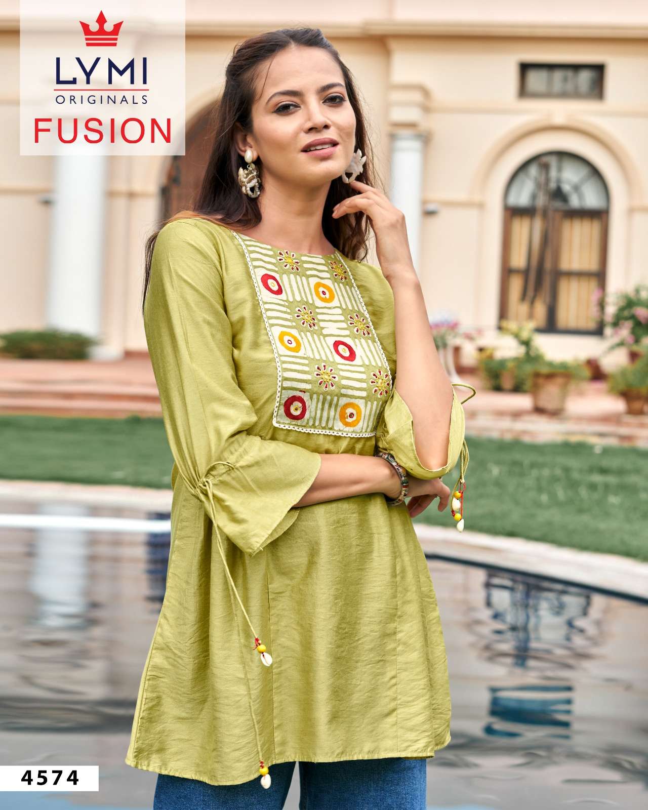 rangoon fusion 4571-4576 series latest fancy short top wholesaler surat gujarat