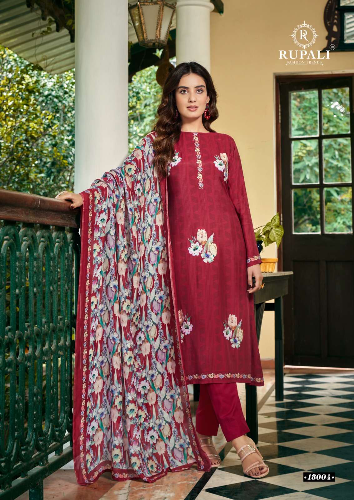 rupali fashion haniya 18001-18004 series latest designer salwar kameez wholesaler surat gujarat
