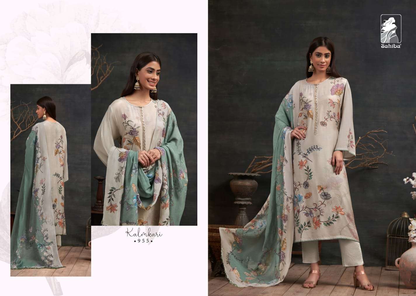 sahiba kalmkari series latest designer pakistani salwar kameez wholesaler surat gujarat