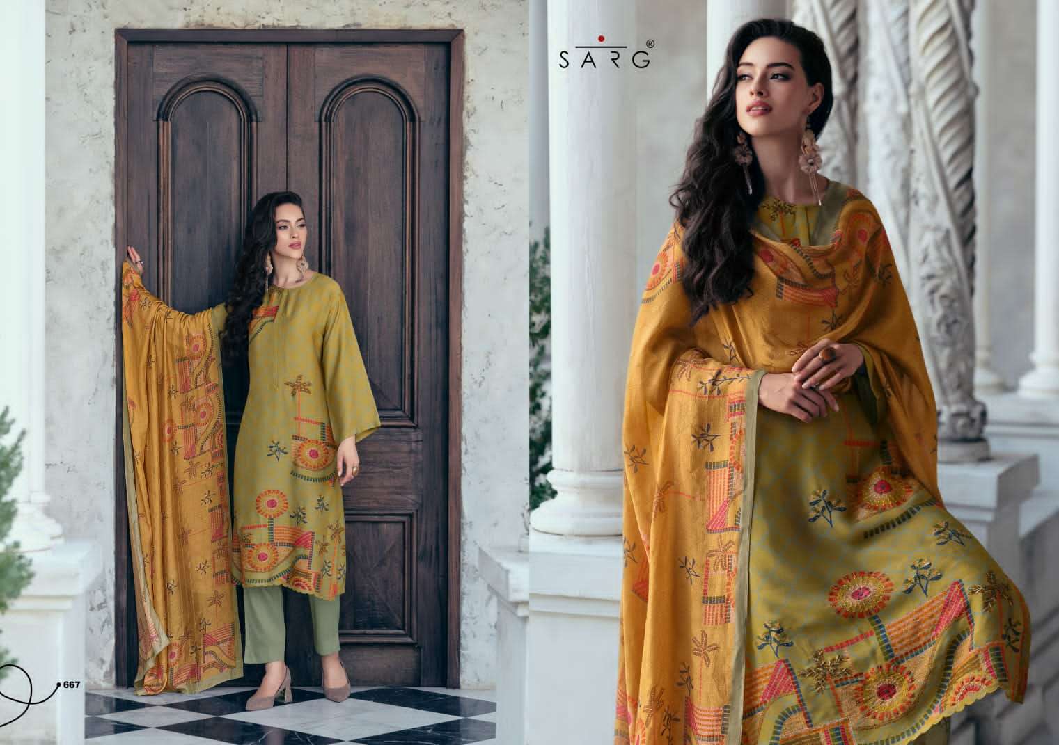 sarg mahenaz designer fancy pakistani salwar kameez wholesaler surat gujarat