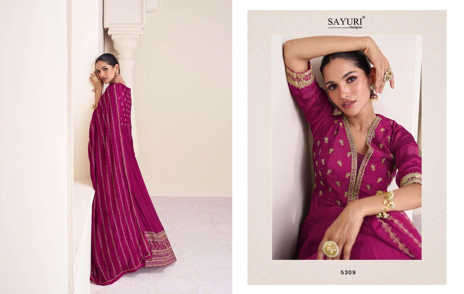 sayuri polki 5307-5309 series latest designer fancy salwar kameez wholesaler surat gujarat