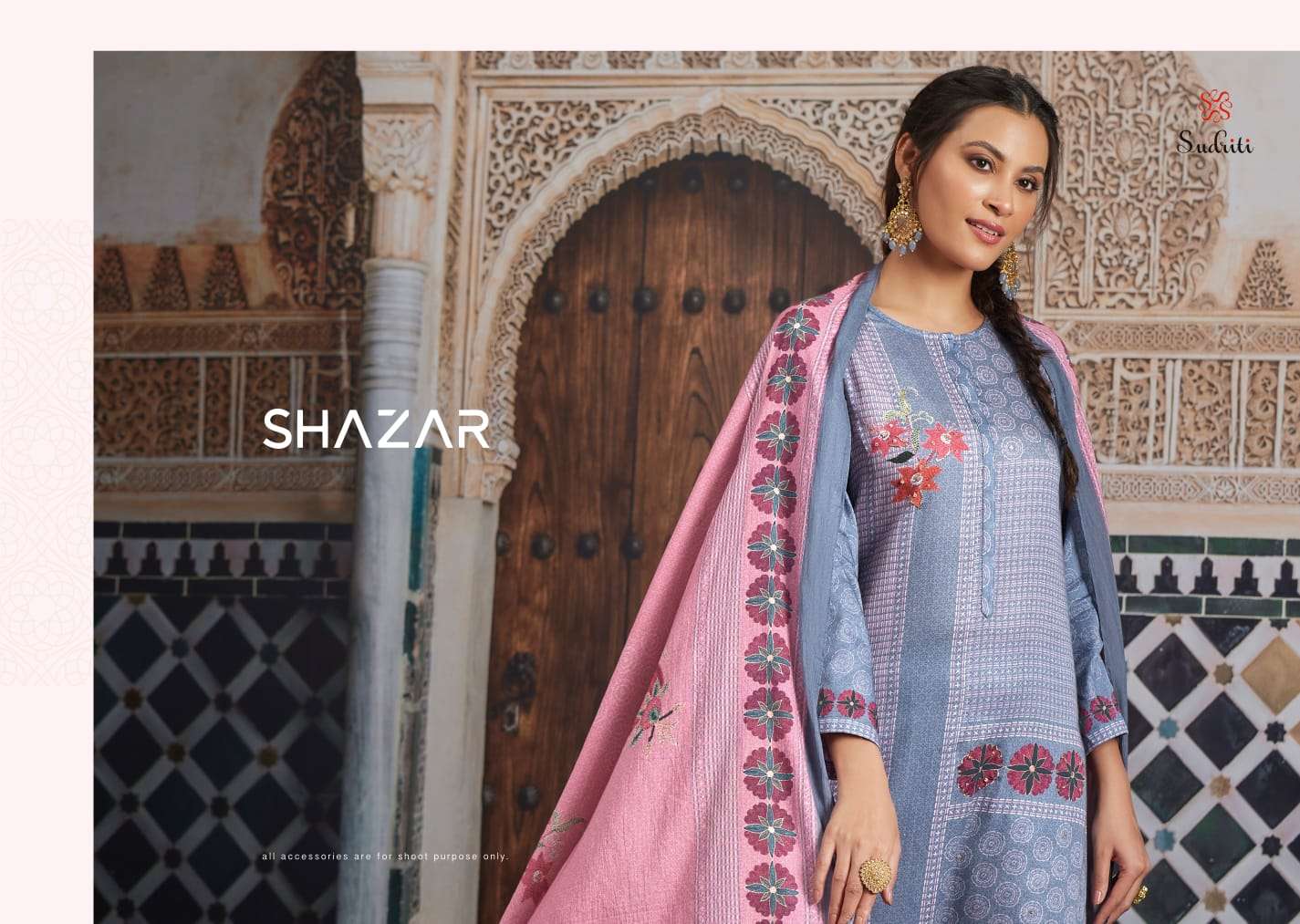 shazar by sudriti cotton satin fancy salwar kameez wholesale price surat