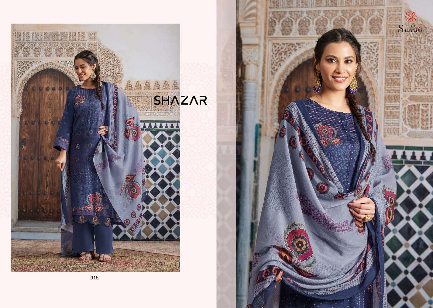 shazar by sudriti cotton satin fancy salwar kameez wholesale price surat