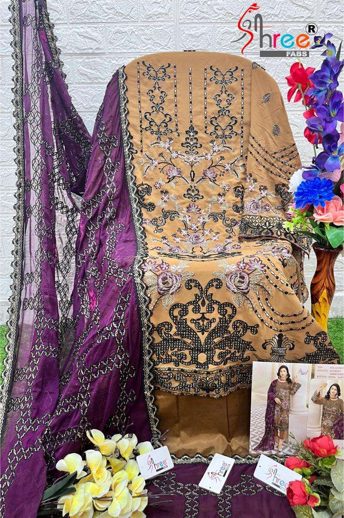 shree fabs 1810 colours faux georgette heavy embroidered festival look salwar kameez wholesale price 