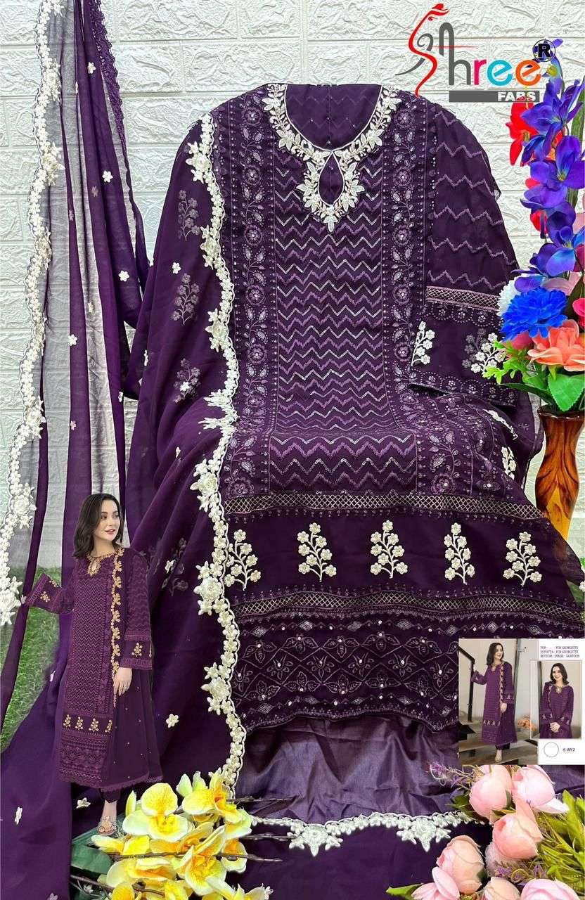 shree fabs 852 colour series designer fancy salwar kameez wholesaler surat gujarat