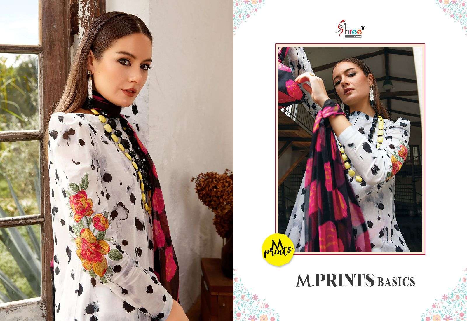 shree fabs m prints basics 3233-3238 series designer designer cotton salwar kameez wholesaler surat gujarat