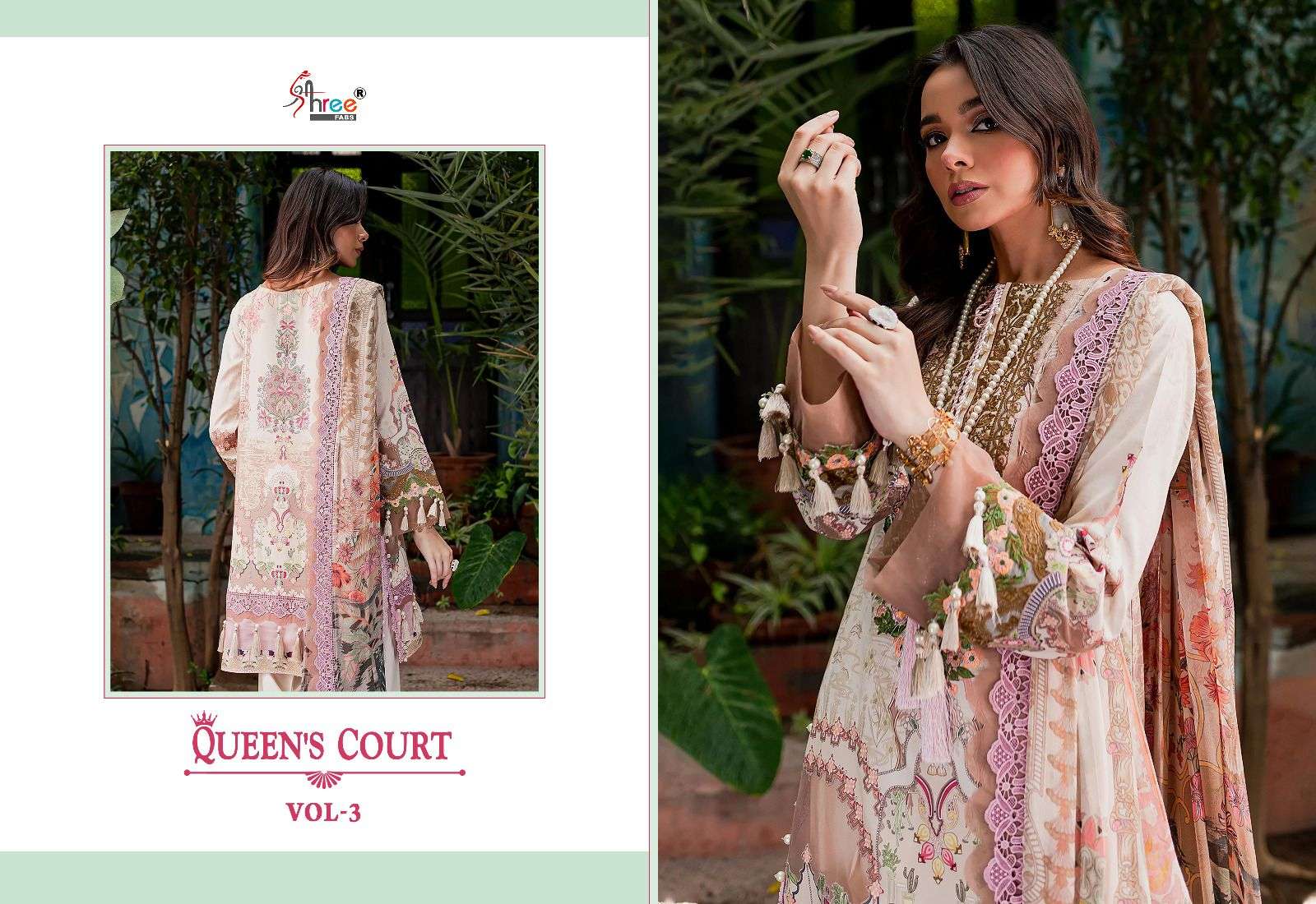 shree fabs queens court vol-3 3243-3248 series latest pakistani salwar kameez wholesaler surat gujarat