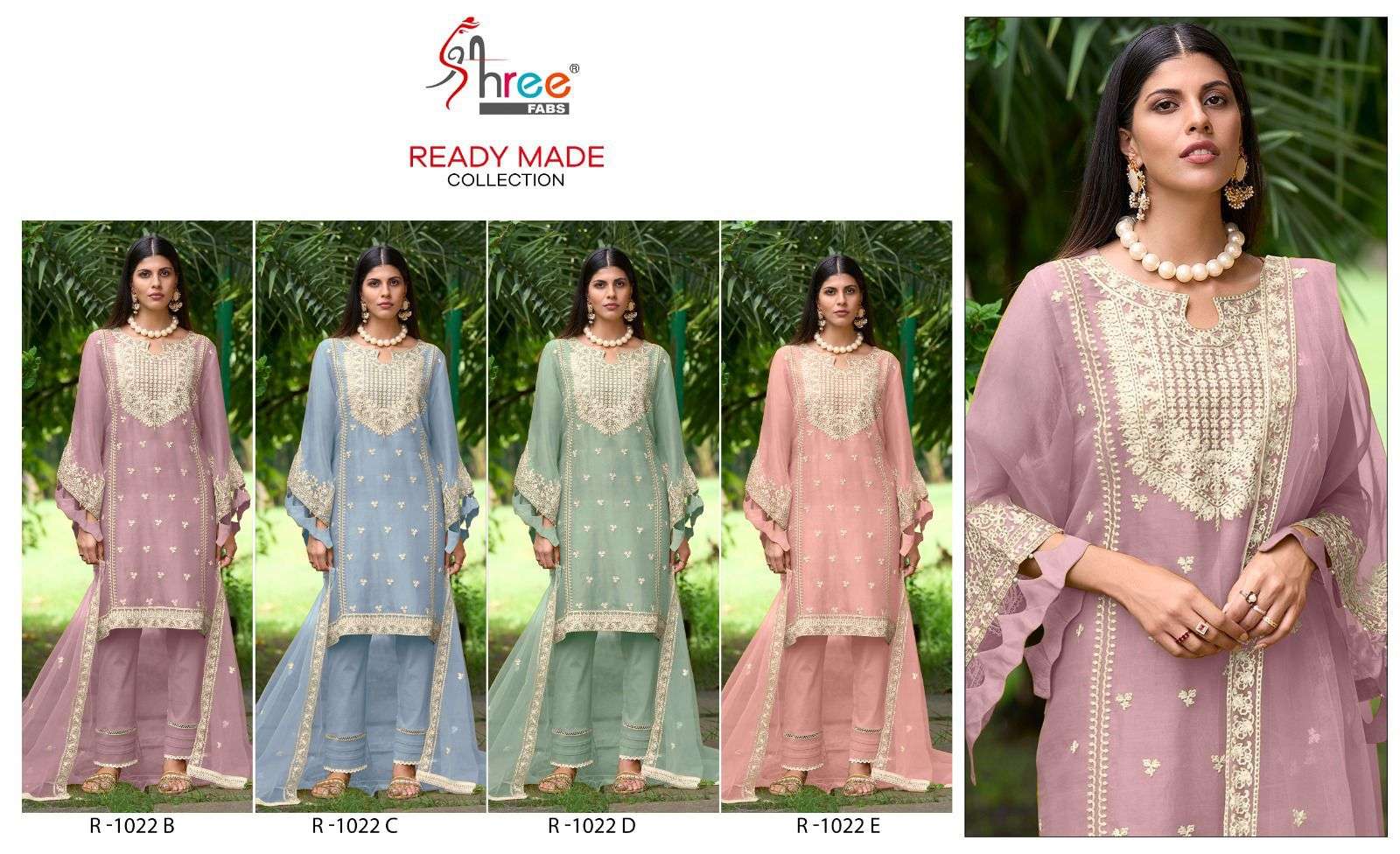 shree fabs 1022 colour series latest salwar kameez wholesaler surat gujarat