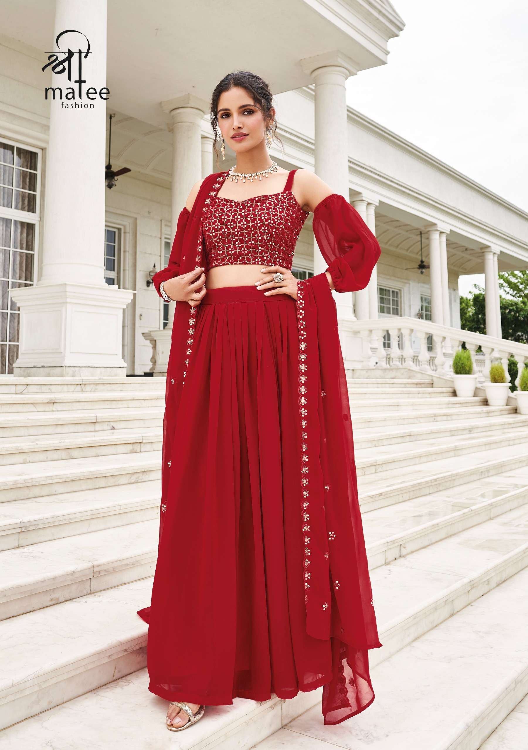 shreematee fashion amisha 153-156 series latest designer fancy lehenga wholesaler surat gujarat