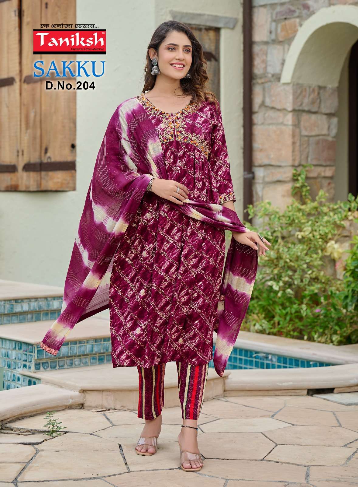 taniksh fashion sakku vol-2 rayon saburi printed alia cut readymade salwar kameez wholesale price 