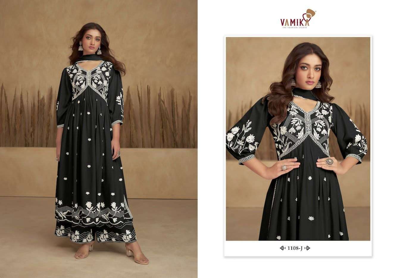 vamika aadhira vol-6 silver 1108 colour series latest fancy kurti set wholesaler surat gujarat