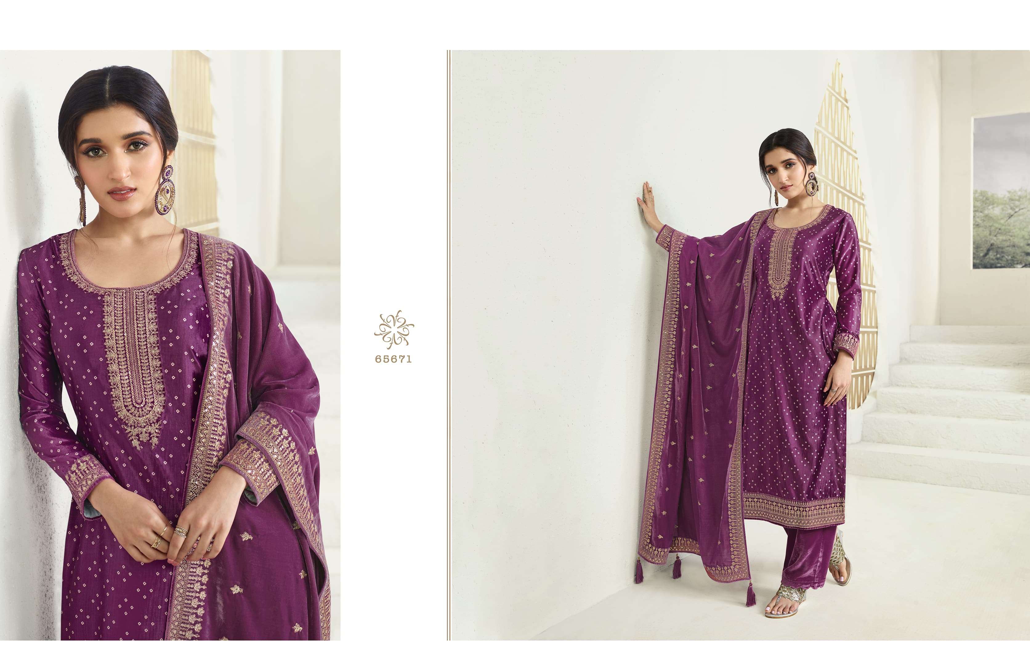 vinay fashion kervin kanval 65671-65676 series latest fancy salwar kameez wholesaler surat gujarat