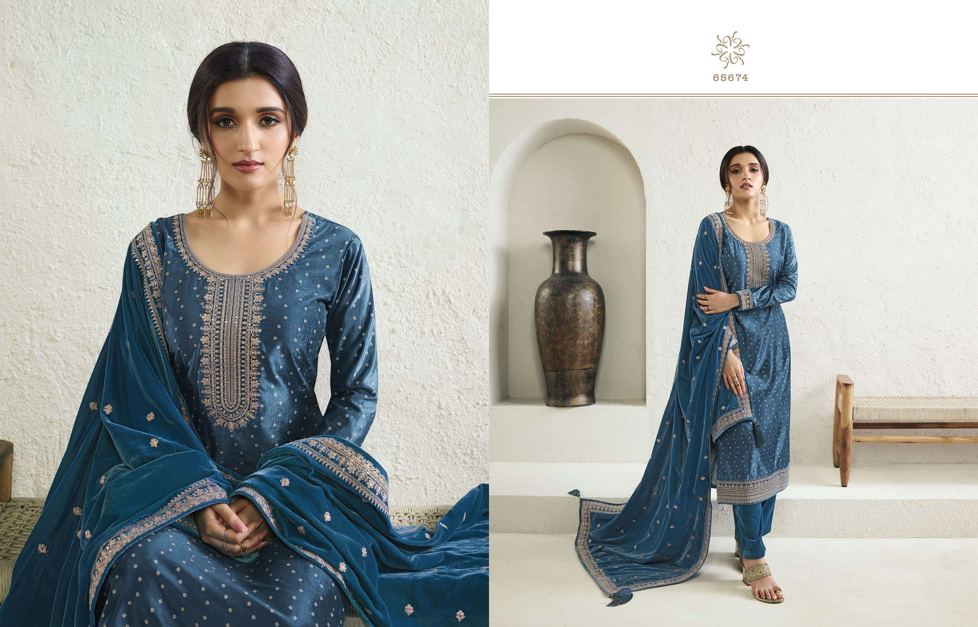 vinay fashion kervin kanval 65671-65676 series latest fancy salwar kameez wholesaler surat gujarat