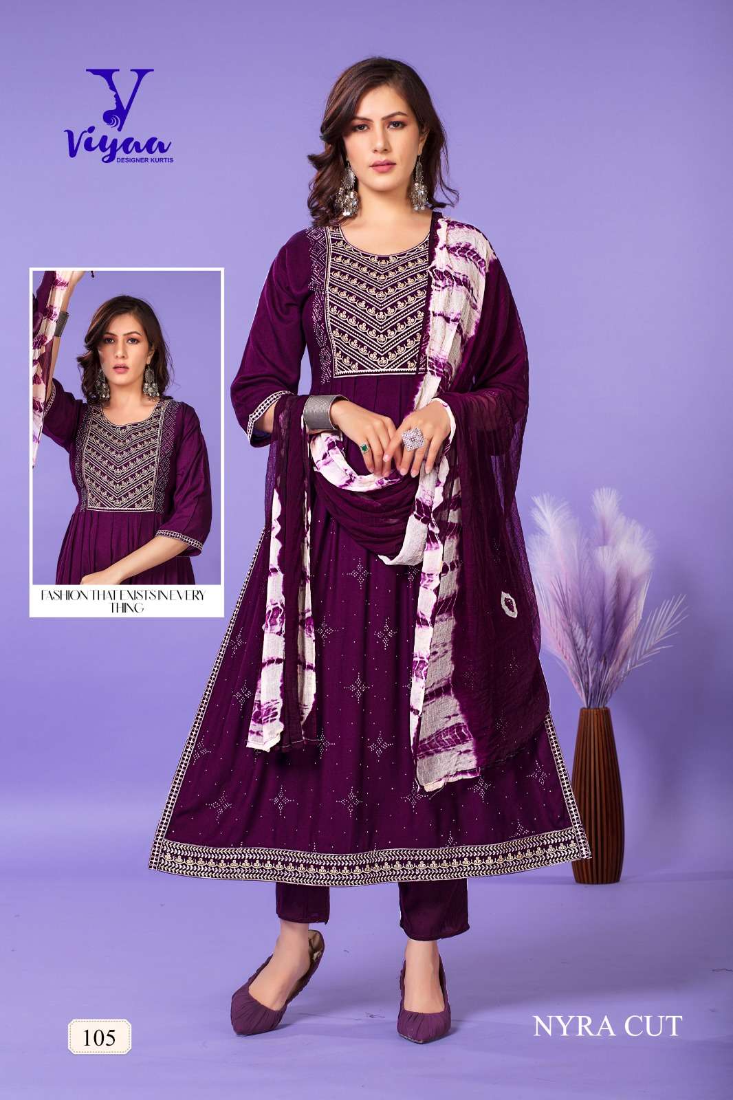 viyaa designer glamour vol-1 101-108 series latest designer kurti set wholesaler surat gujarat