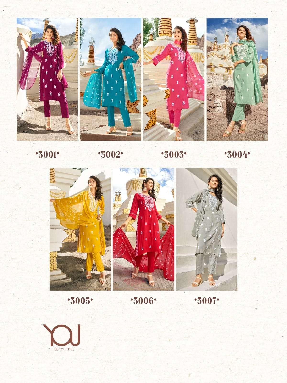 wanna aashvi 3001-3007 series designer fancy kurti wholesaler surat gujarat