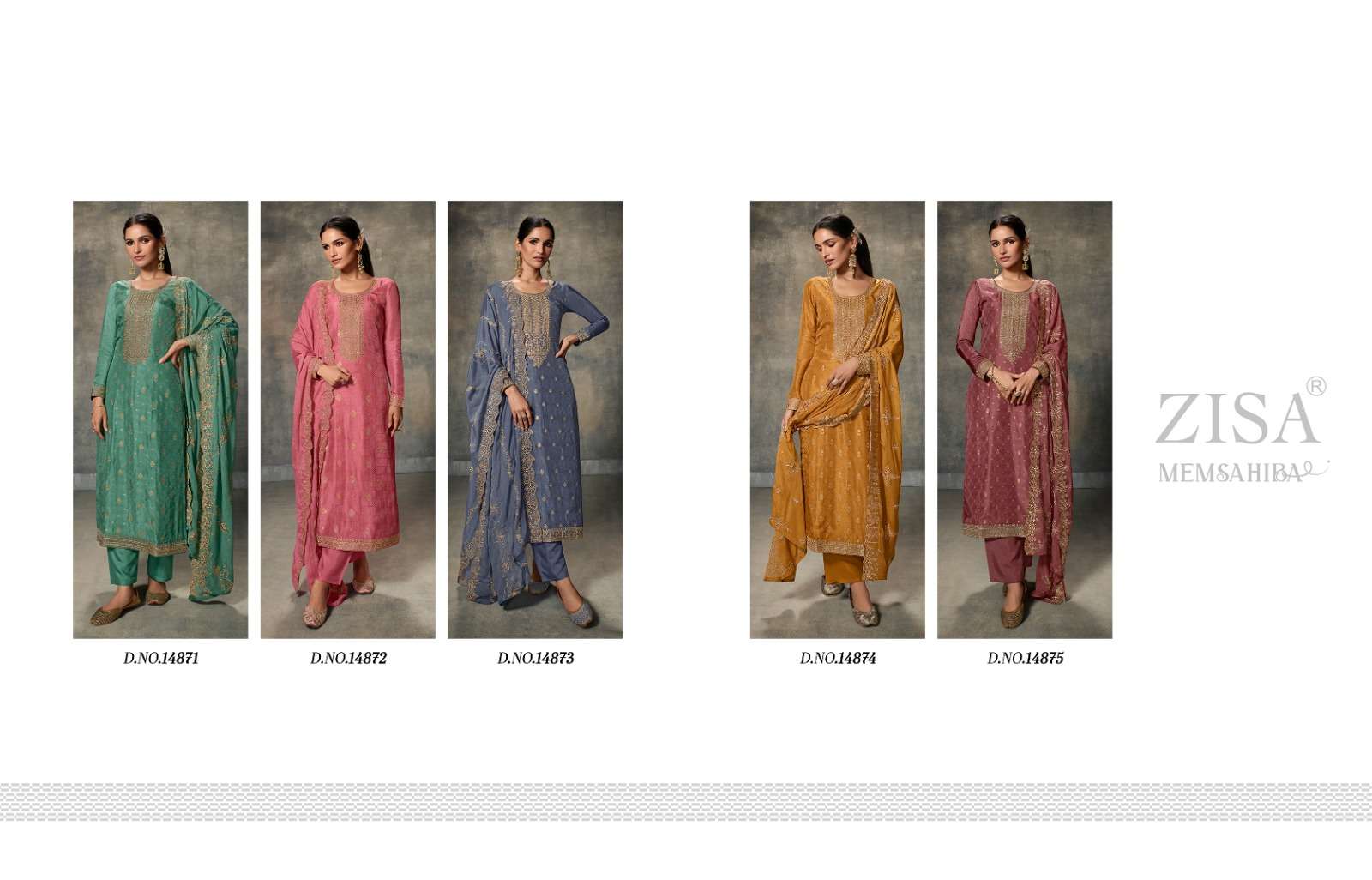 zisa charmy memsahiba 14781-14786 series designer fancy salwar kameez wholesaler surat gujarat