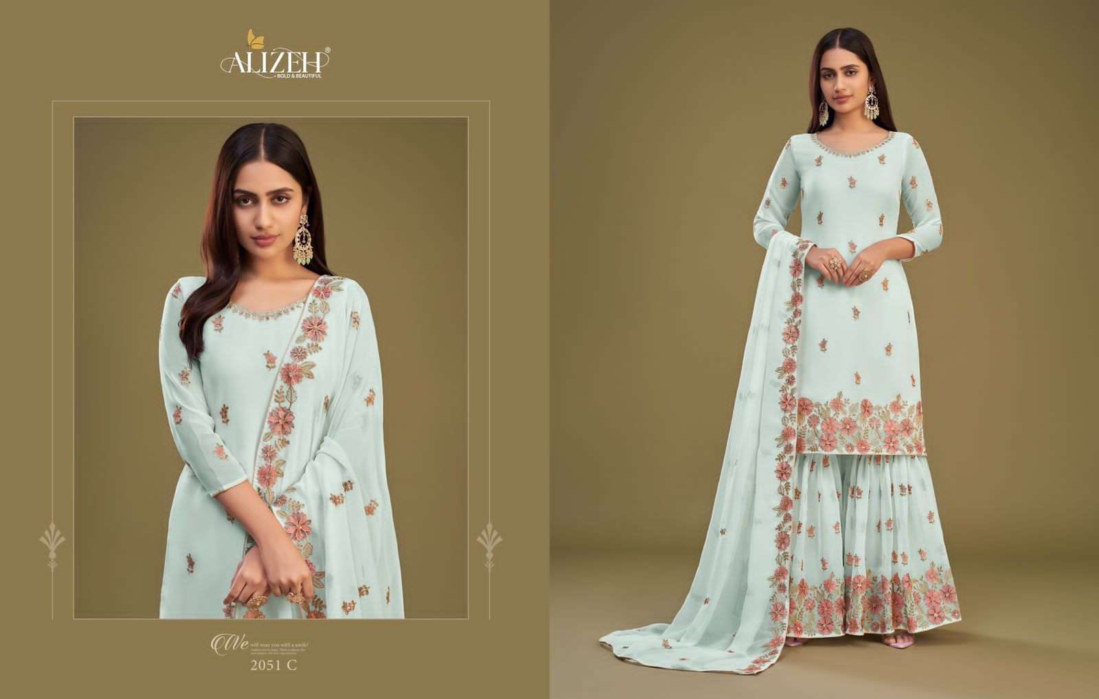 alizeh zaida vol-11 2051 colour series designer salwar kameez wholesaler surat gujarat
