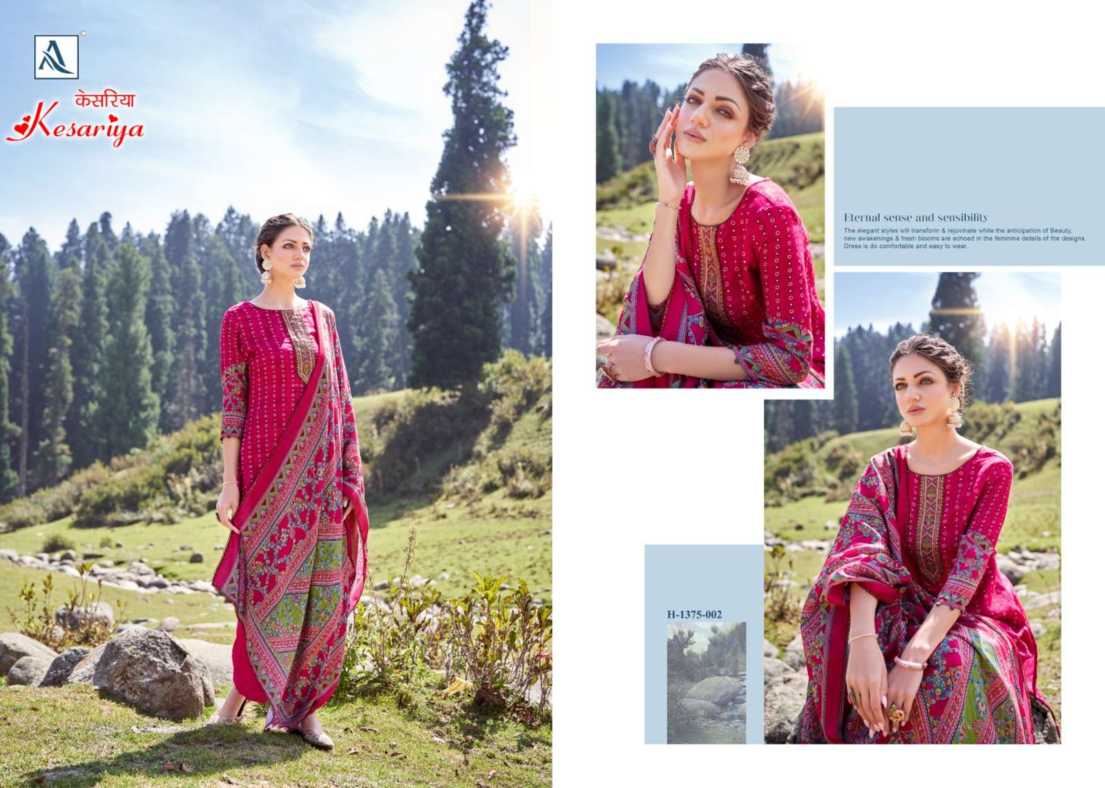 alok suits kesariya premium woollan designer unstich salwar kameez wholesale price surat
