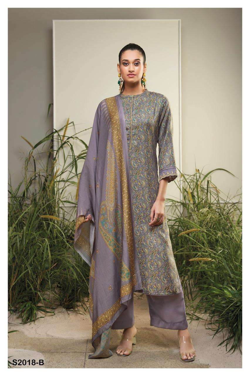 ganga haskell 2018 colour series designer wedding wear salwar kameez wholesaler surat gujarat