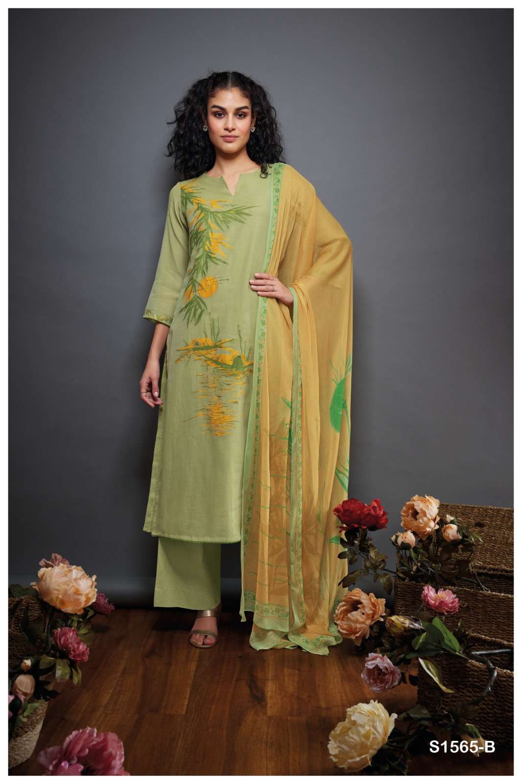 ganga tanvi 1565 colour series designer woven jaquard salwar kameez at wholesale price in gujarat