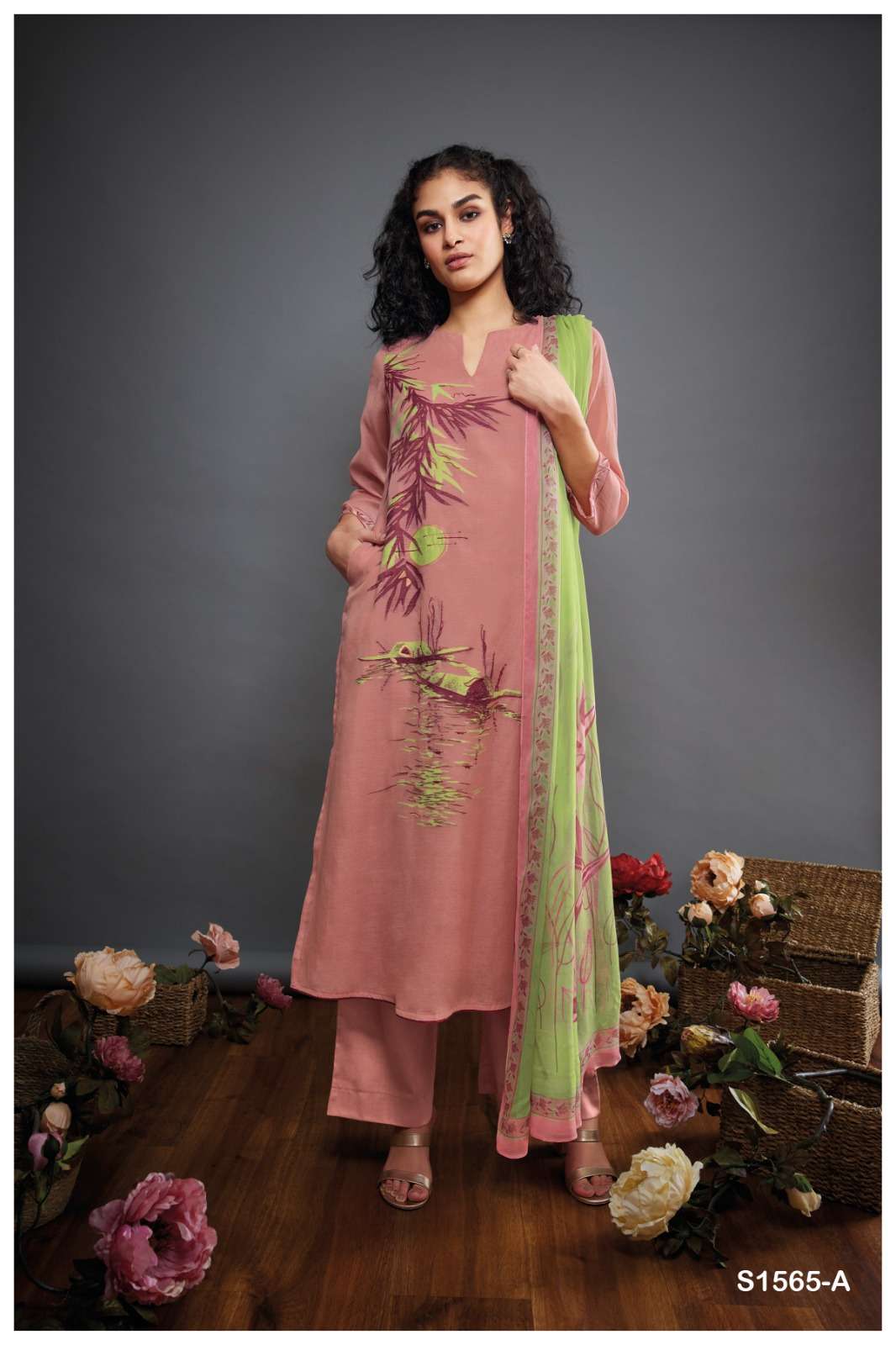 ganga tanvi 1565 colour series designer woven jaquard salwar kameez at wholesale price in gujarat