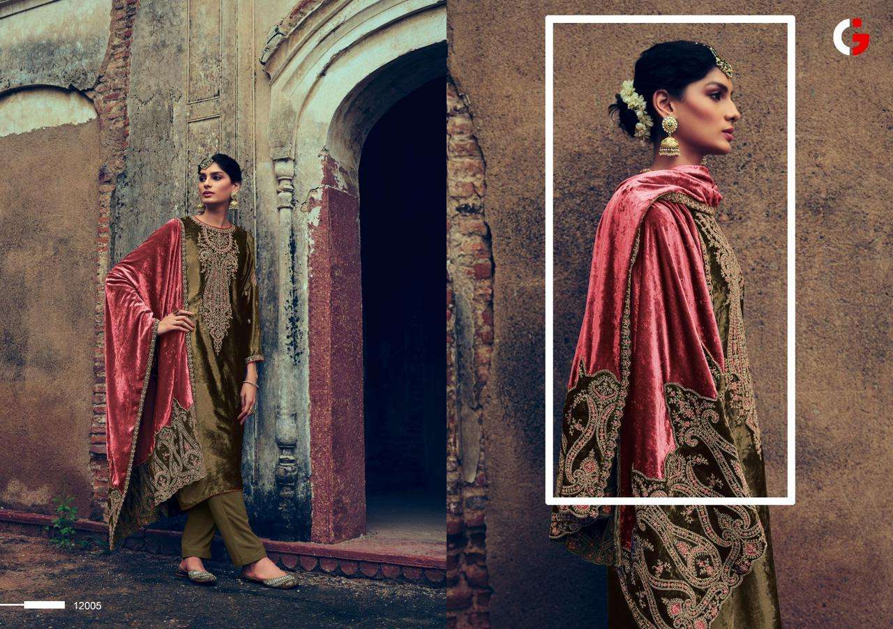 gull jee shehnaaz 12001-12006 series latest designer pakistani salwar kameez wholesaler surat gujarat