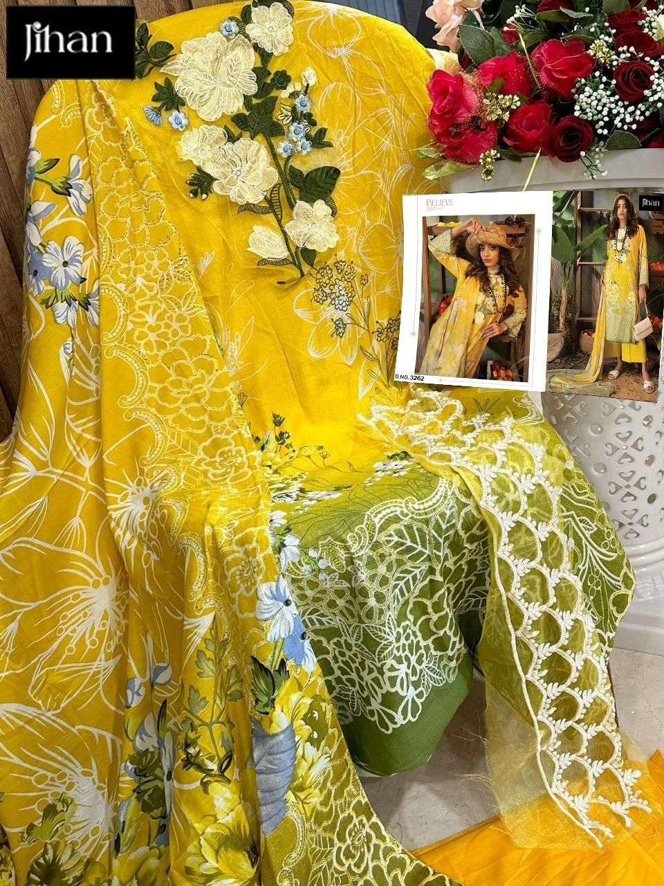 Jihan Adan Libas Summer Colour Collections 3262 Colours Latest Designer cotton Pakistani Salwar Kameez Wholesaler Surat Gujarat