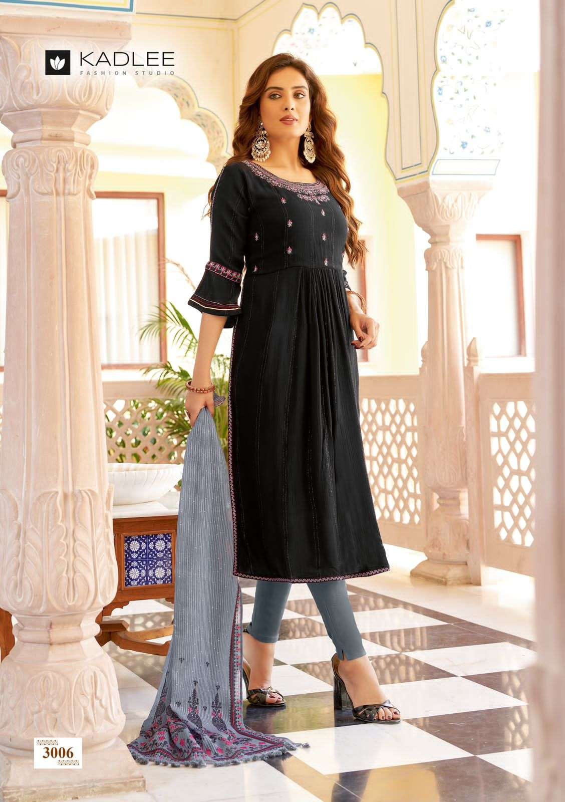 BLACK KURTA SET 🖤 Shop this from :- www.ambraee.com DM FOR DIRECT LINK OF  THE PRODUCT!… | Silk dress pattern, Modest wear, Clothes for women