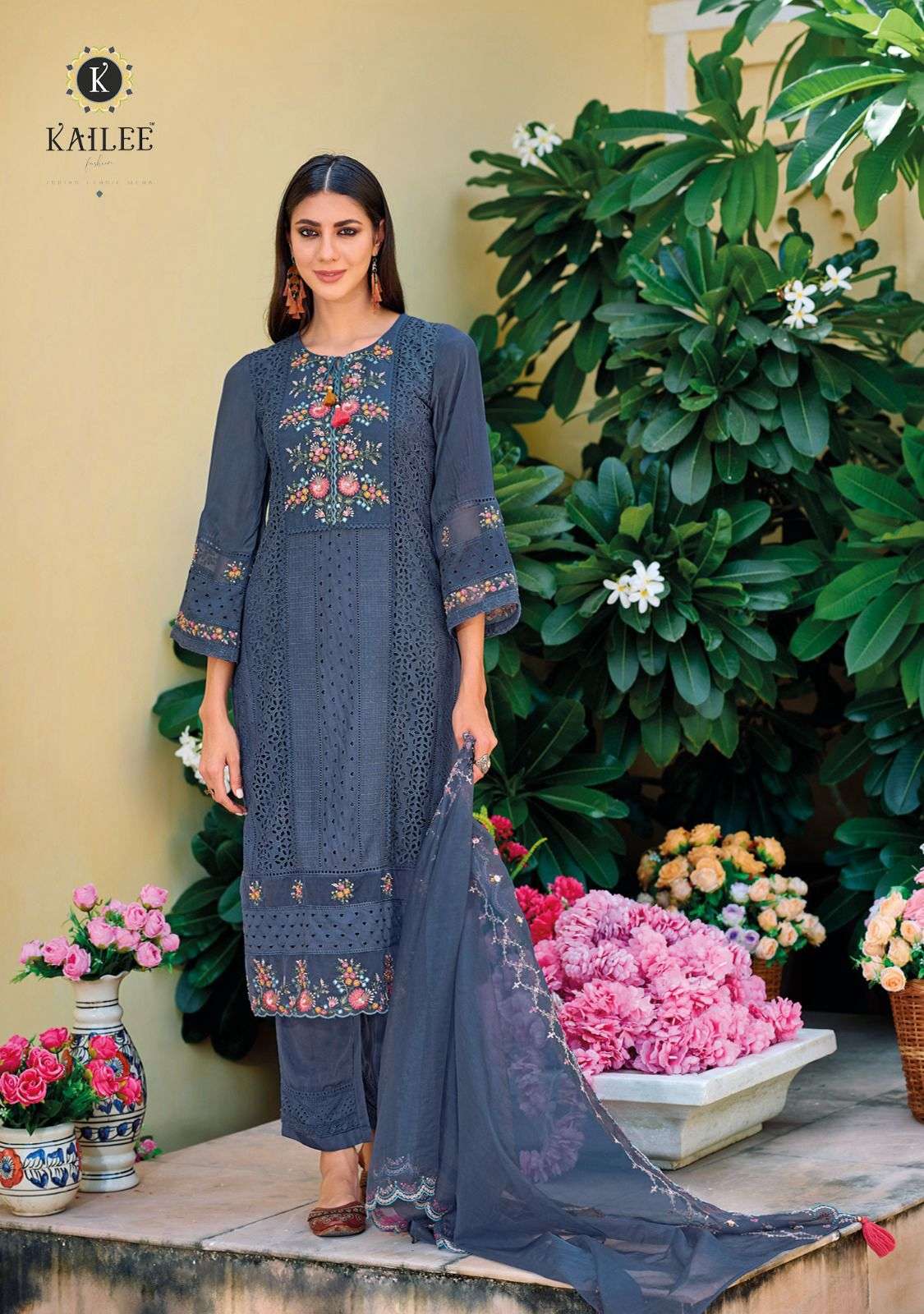 kailee fashion safaranama vol-2 41301-41306 series latest designer kurti set wholesaler surat gujarat
