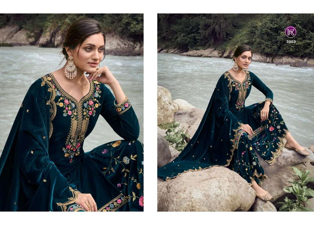 kala archana vol-3 3001-3004 series latest designer velvet salwar kameez wholesaler india