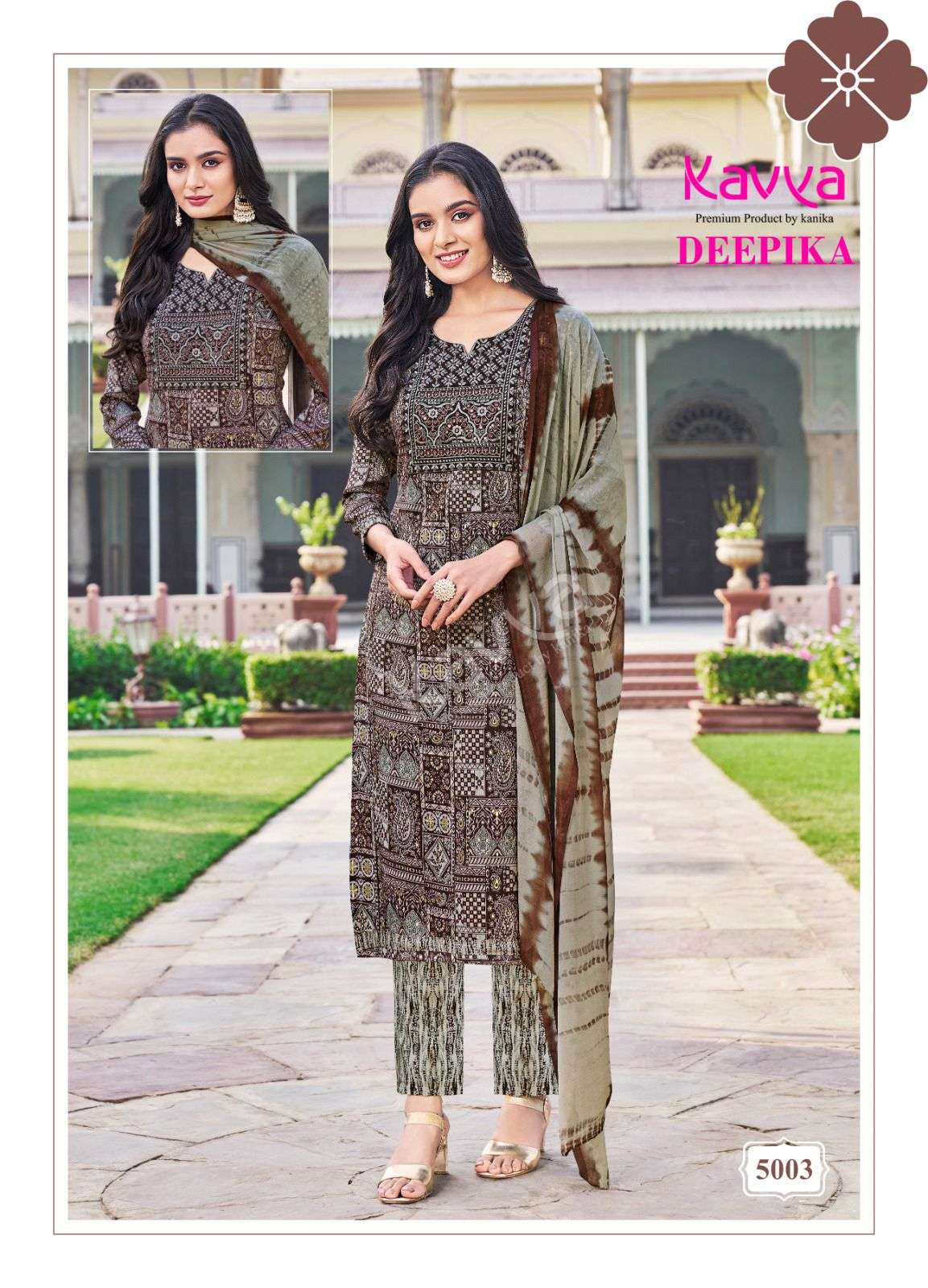 kavya deepika vol-5 5001-5010 series latest designer casual wear kurti set at wholesaler price surat