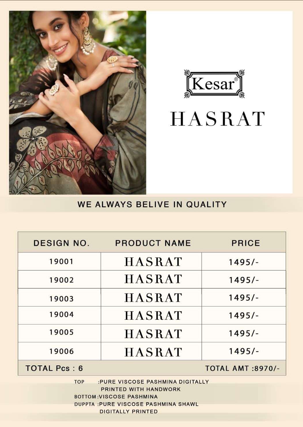 kesar hasrat 19001-19006 series special festive wear salwar kameez at wholesaler rate surat india