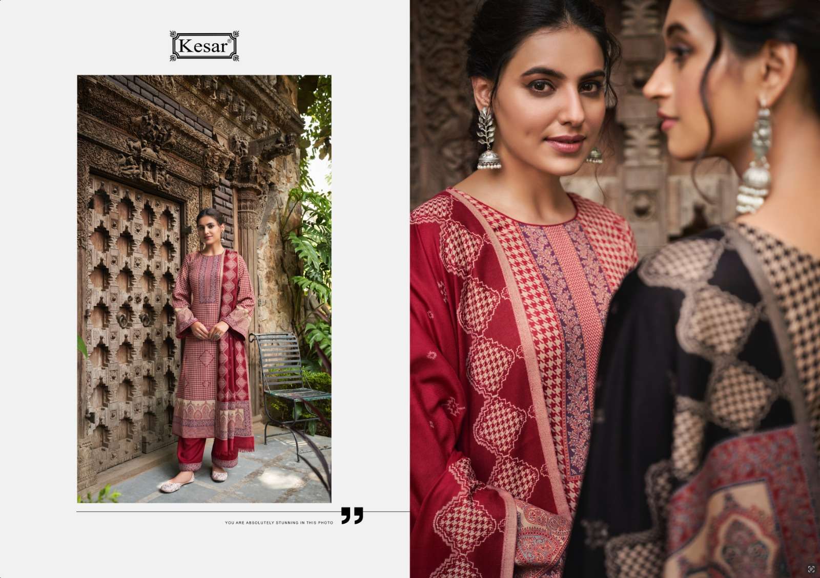 kesar palki 15001-15004 series designer look winter wear salwar kameez wholesale price surat