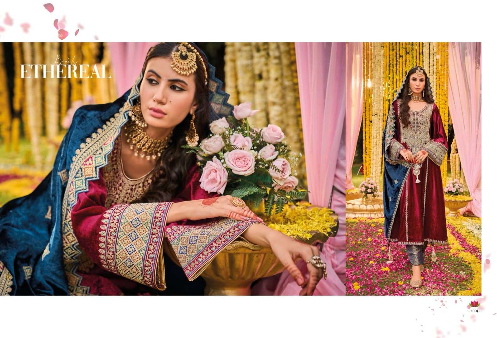 kuch khaas vol-9  1091-1098 series designer festive wear traditional pakistani salwar kameez wholesaler surat gujarat
