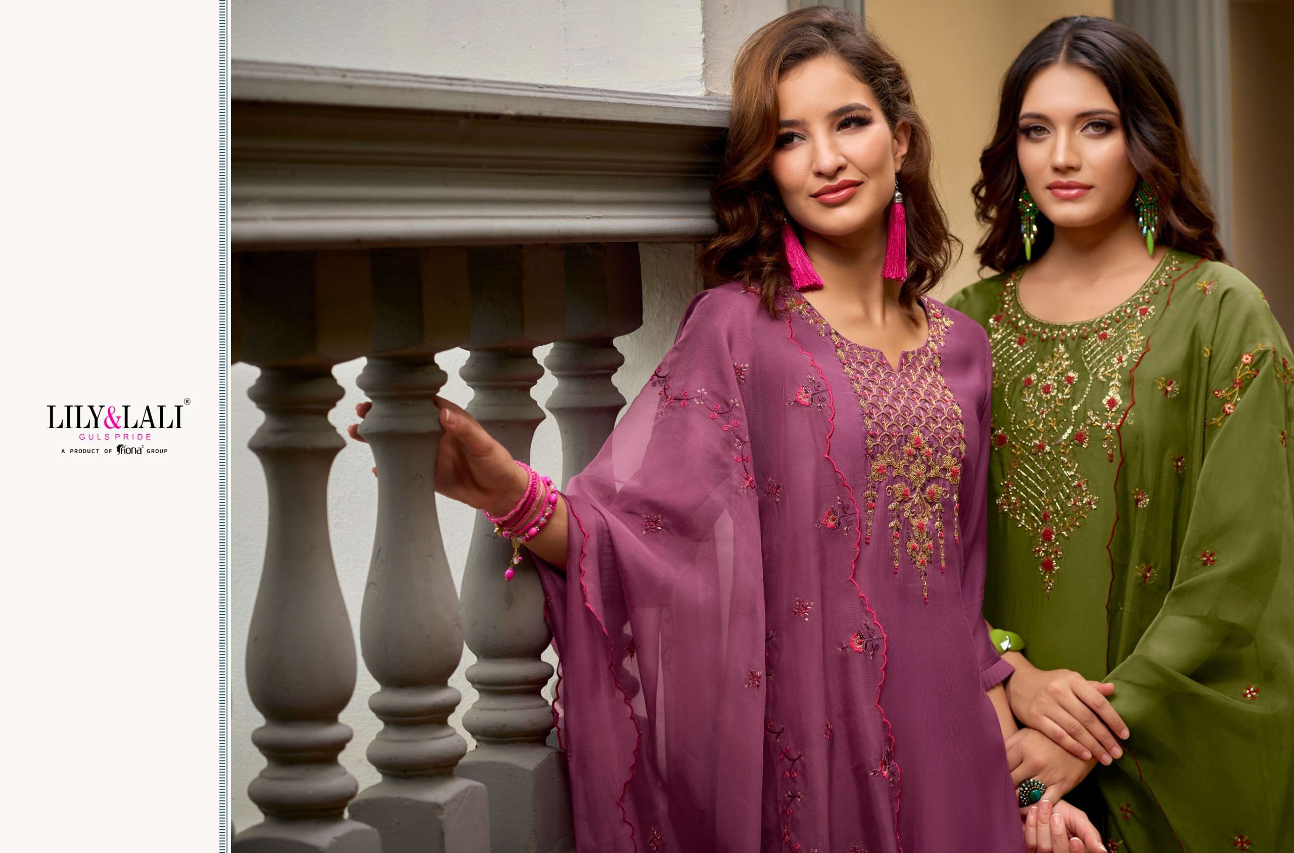 lily & lali bella 14001-14006 series latest designer kurti set wholesaler surat gujarat