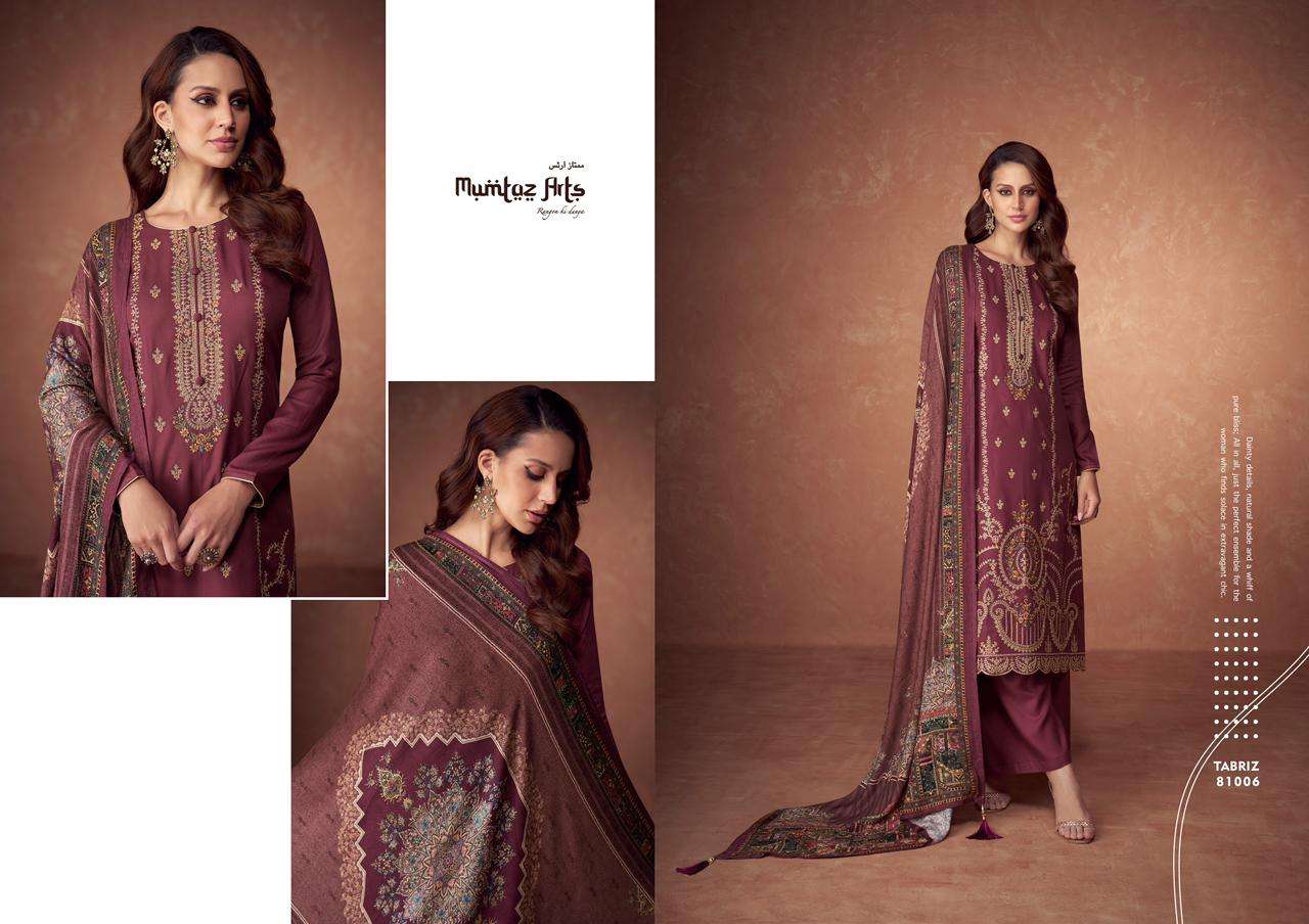 mumtaz arts the tabriz 81001-81006 series latest fancy designer pakistani salwar kameez wholesaler surat gujarat