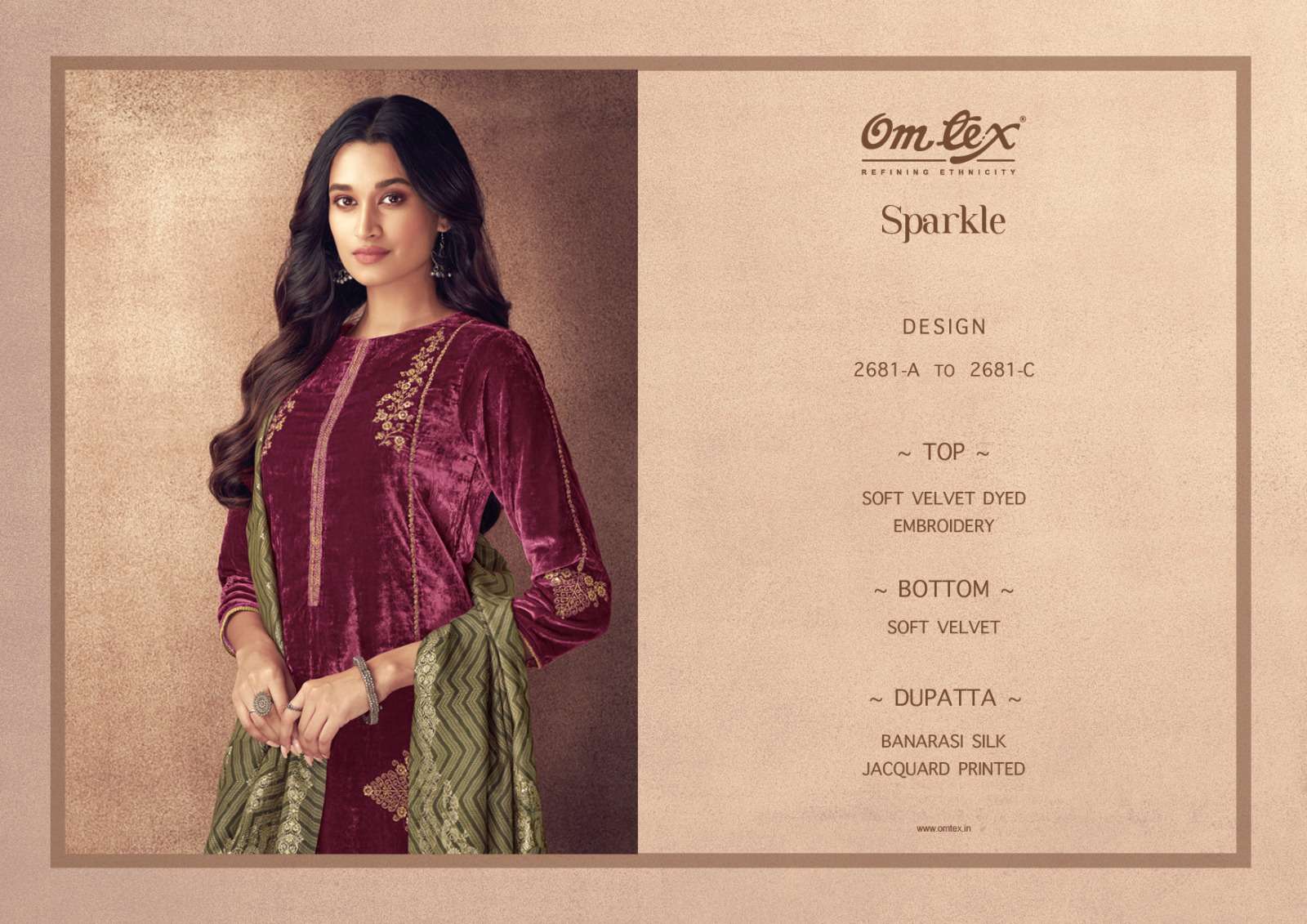 om tex sparkle 2681 colour series latest designer pakistani salwar kameez wholesaler surat gujarat