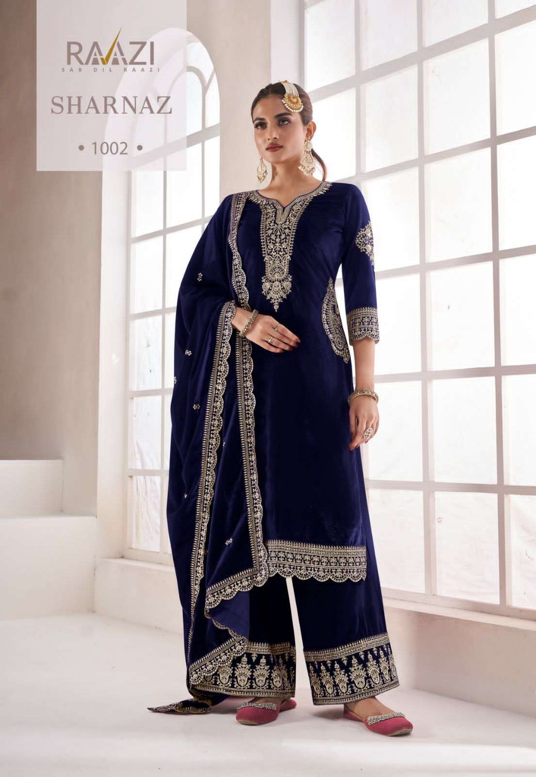 rama fashion sharnaz 1001-1004 series latest designer salwar kameez wholesaler surat gujarat