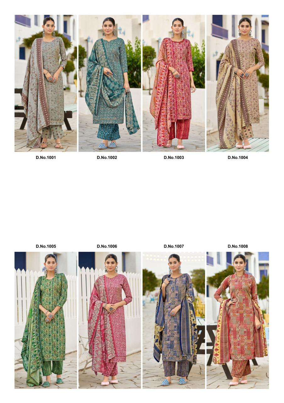 rolimoli creation mirah 1001-1008 series latest pakistani salwar kameez wholesaler surat gujarat