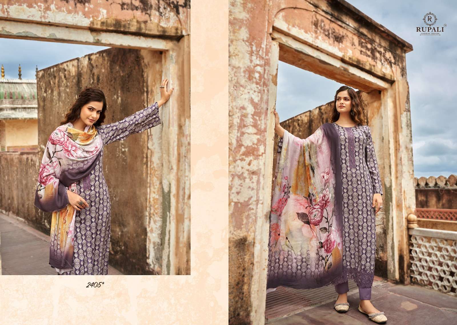 rupali fashion zairah 2401-2406 series pure viscose pashmina super hit catalogue wholesale price at surat 