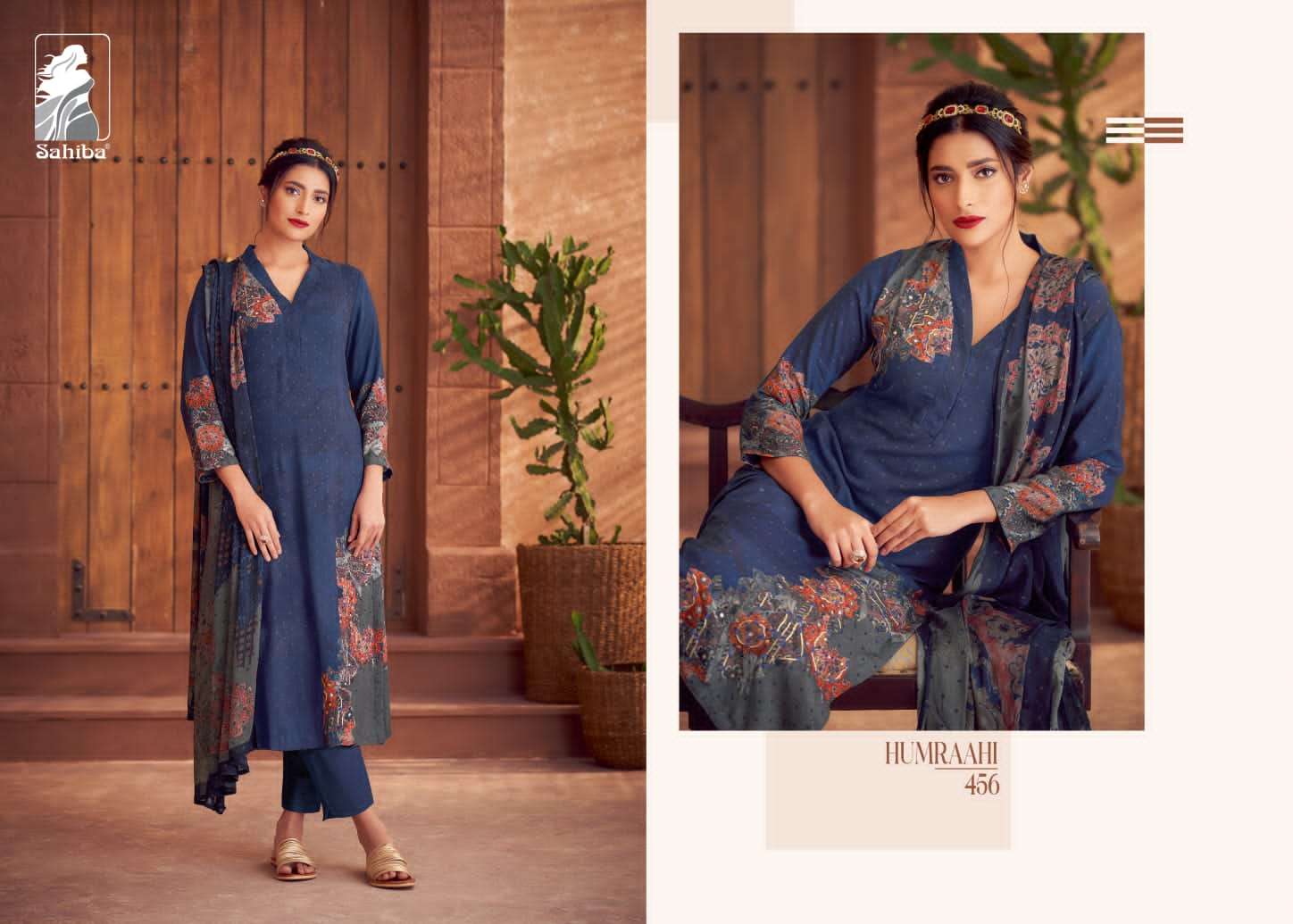 sahiba humraahi series designer latest pakistani salwar kameez wholesaler surat gujarat