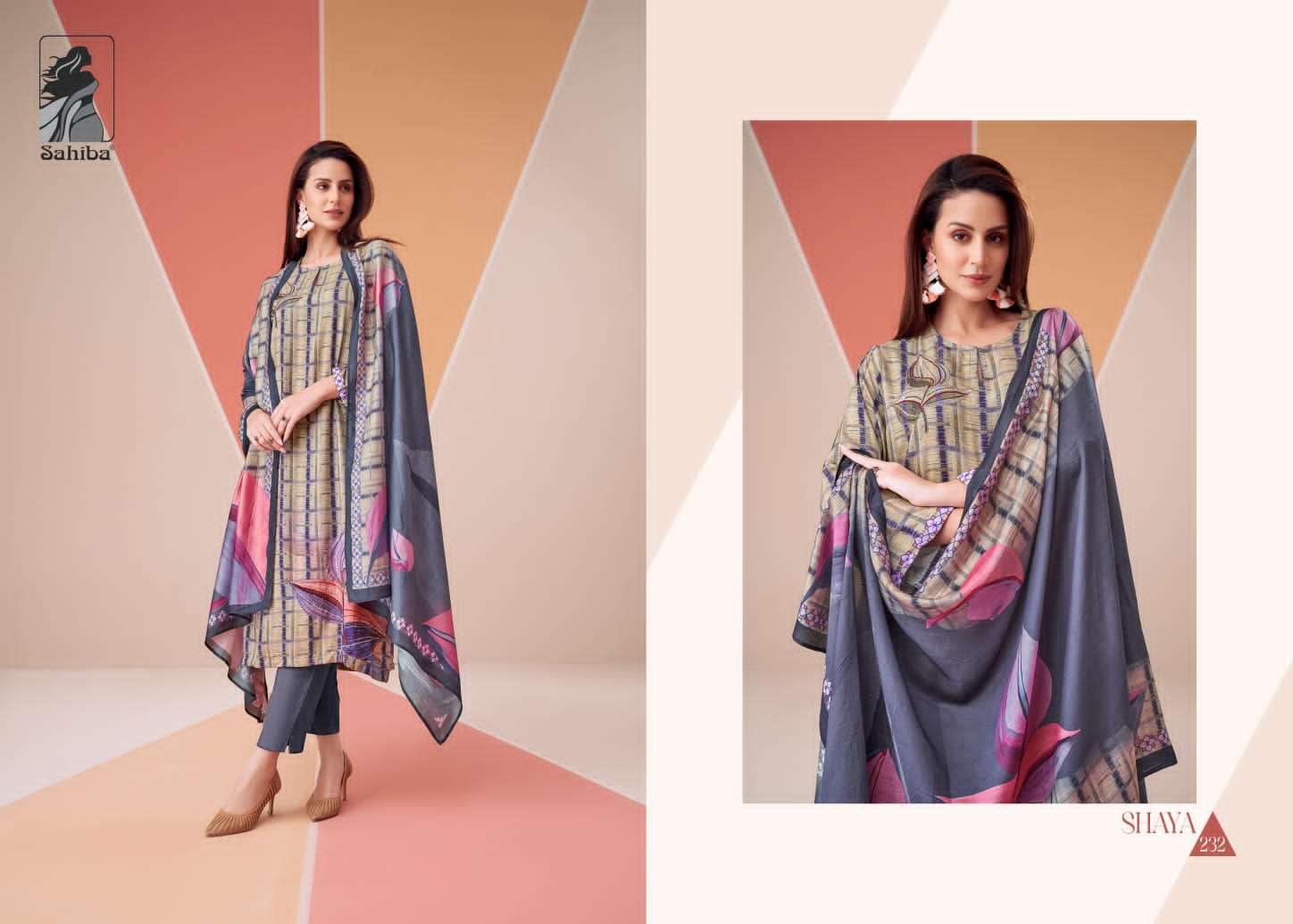 sahiba shaya latest designer fancy pakistani salwar kameez wholesaler surat gujarat