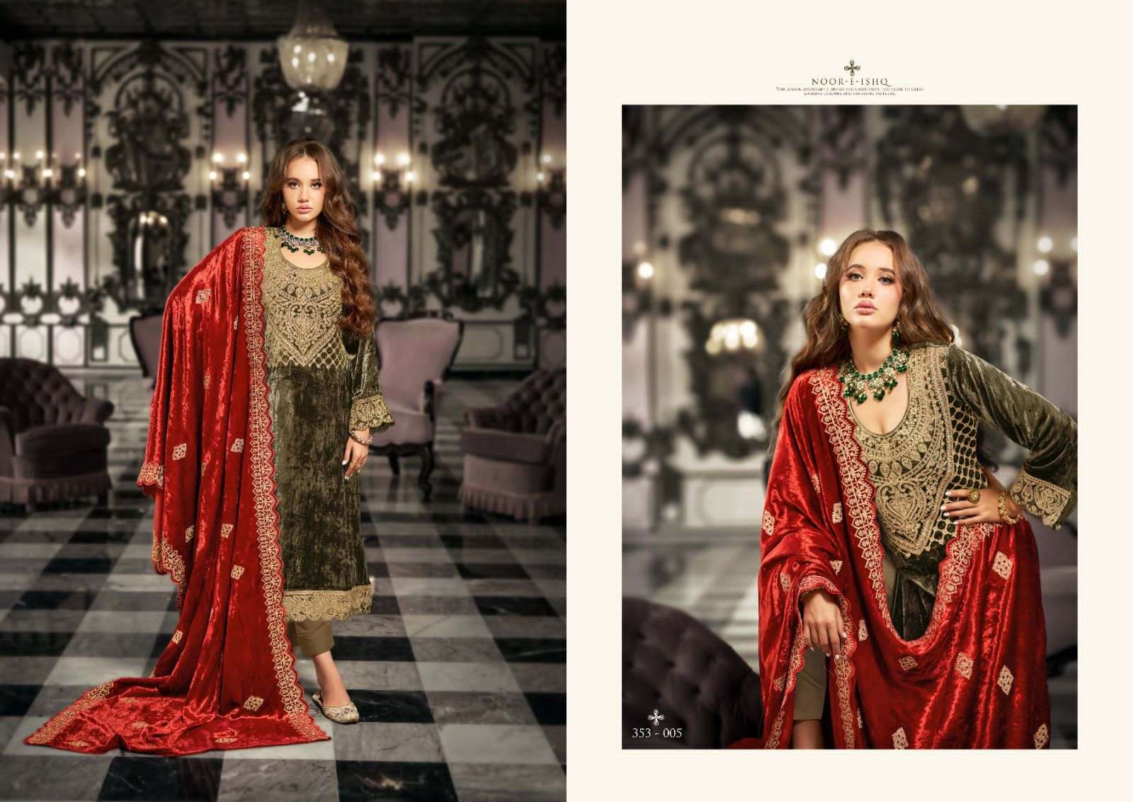 sargam prints noor-e-ishq designer wedding wear pakistani salwar kameez wholesaler surat gujarat