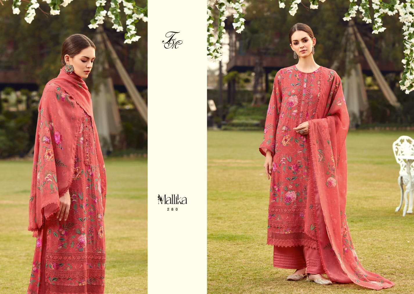 t&m mallika latest designer pakistani colourful salwar kameez wholesaler surat gujarat