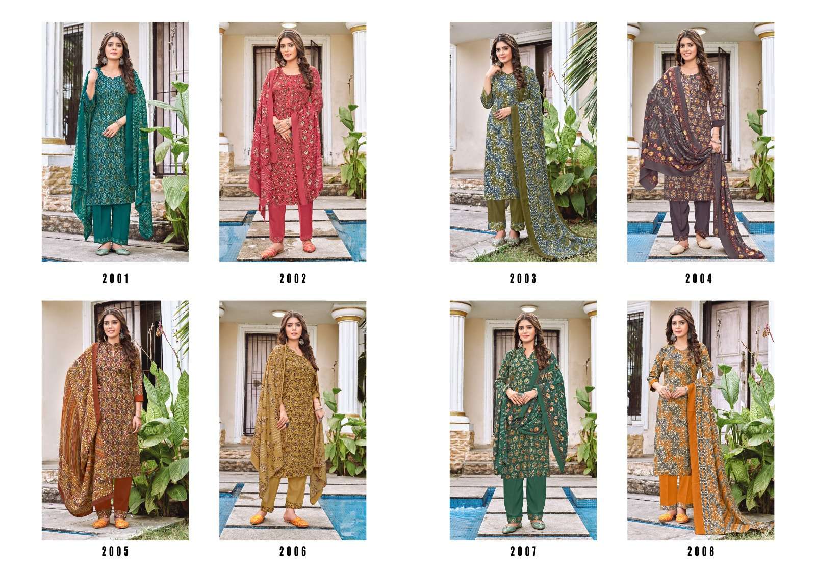 tulsi fashion florence 2001-2008 series latest pakistani salwar kameez wholesaler surat gujarat